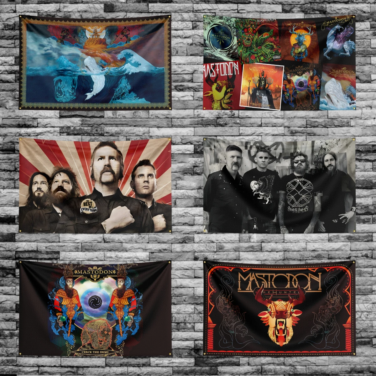 3x5 ft m-Mastodons schwere Rockband Flagge Polyester Digitaldruck Banner für Schlafzimmer Wand kunst im Freien Tapisserie Dekoration