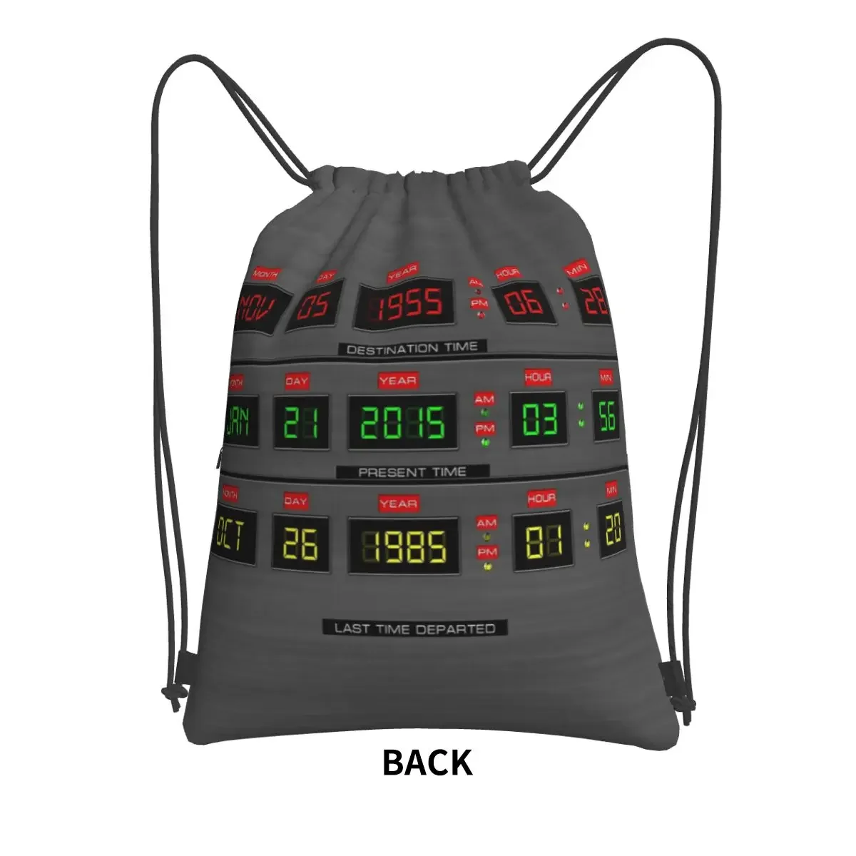 Back To The Future Portable Backpacks Drawstring Bag Fashion Drawstring Bundle Pocket Sundries Bags For School Students