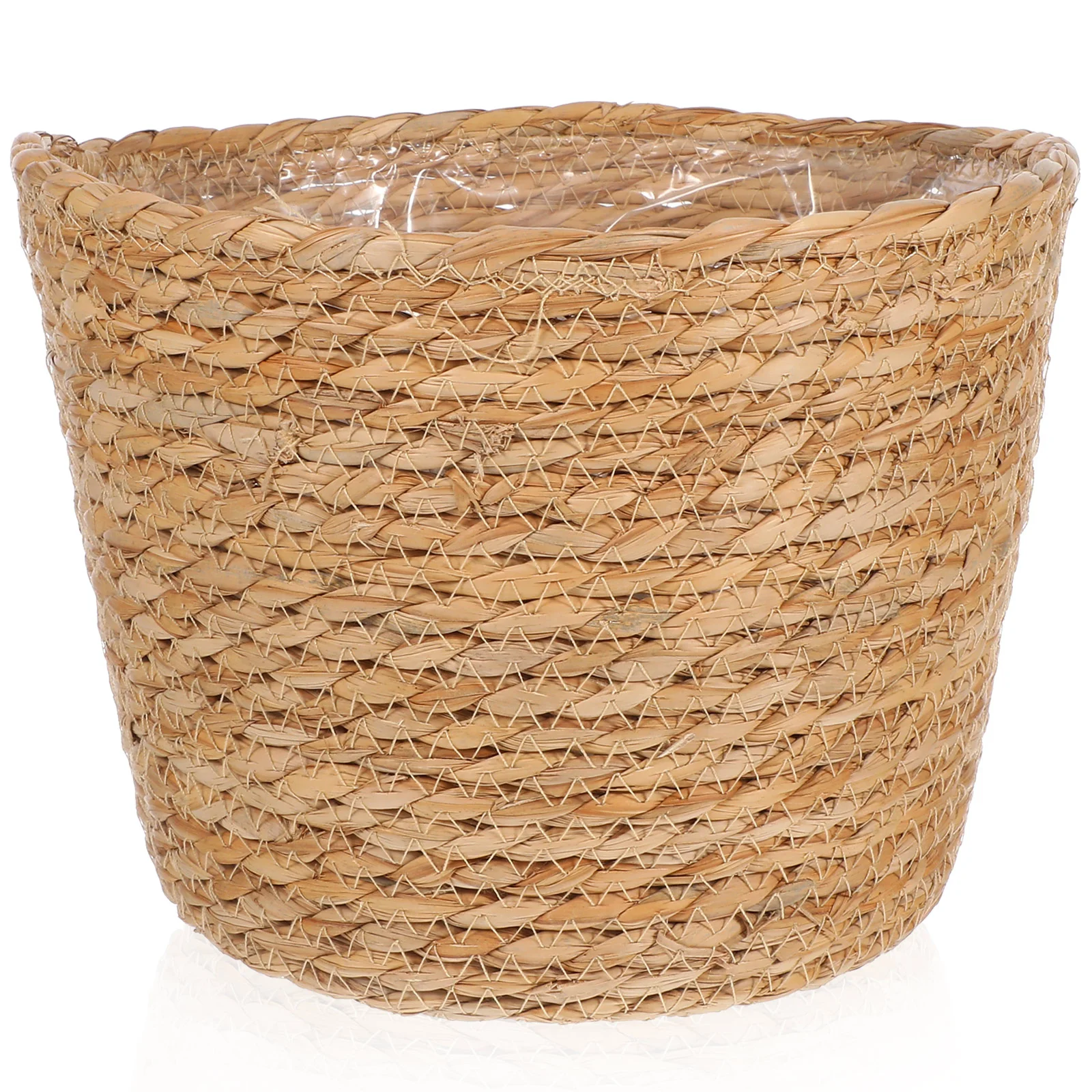 

Rattan Flower Pot Basket for Plants Indoor Durable Woven Baskets with Liner Home Food Containers Lids