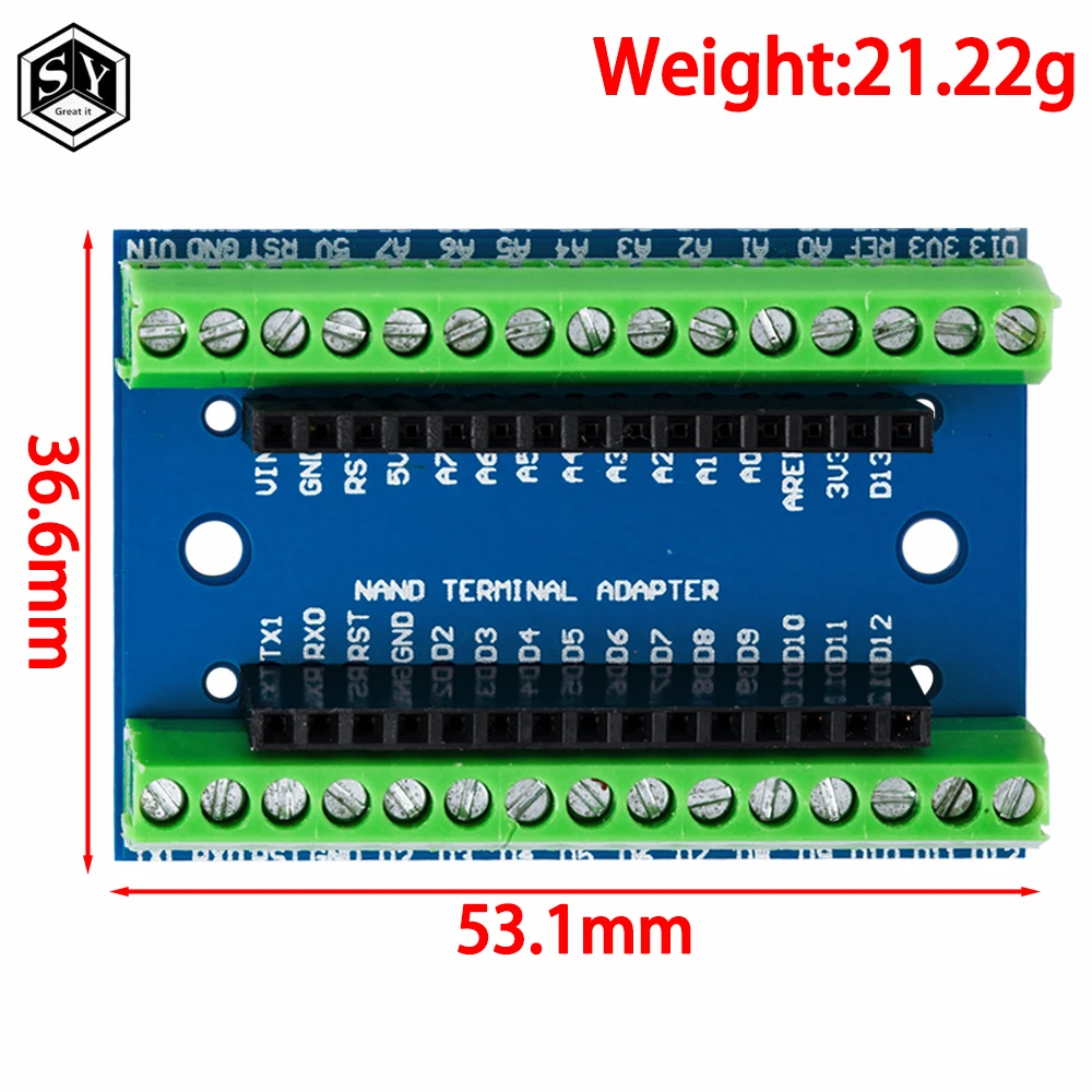 NANO V3.0 3.0 Controller Terminal Adapter Expansion Board NANO IO Shield Simple Extension Plate For Arduino AVR ATMEGA328P