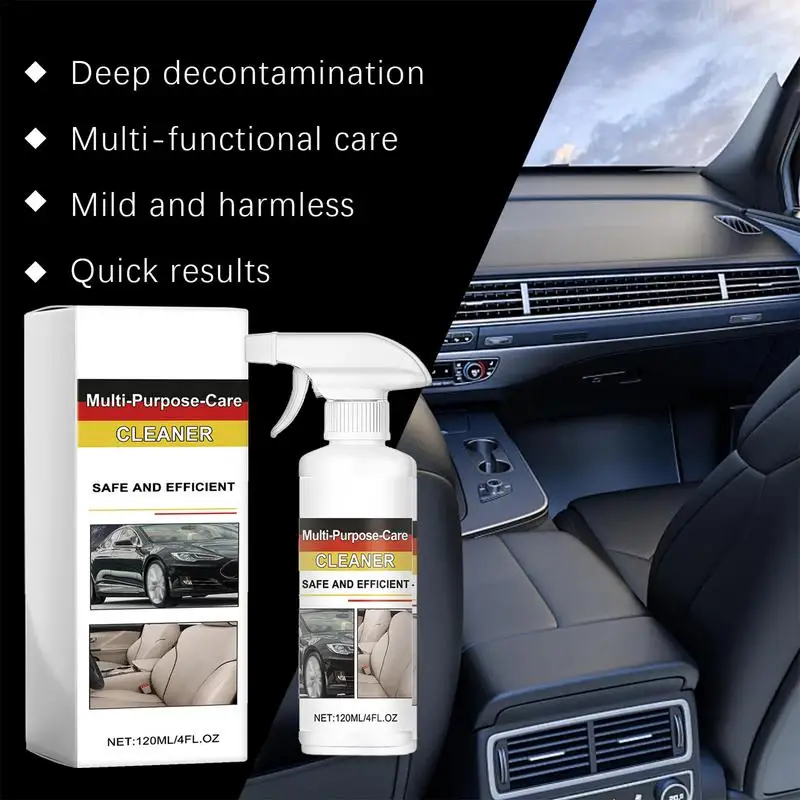 Foam Cleaner All Purpose 120ml Car Seat Foam Cleaner Spray Interior Car Cleaner Upholstery Cleaner For Cars Trucks SUVs