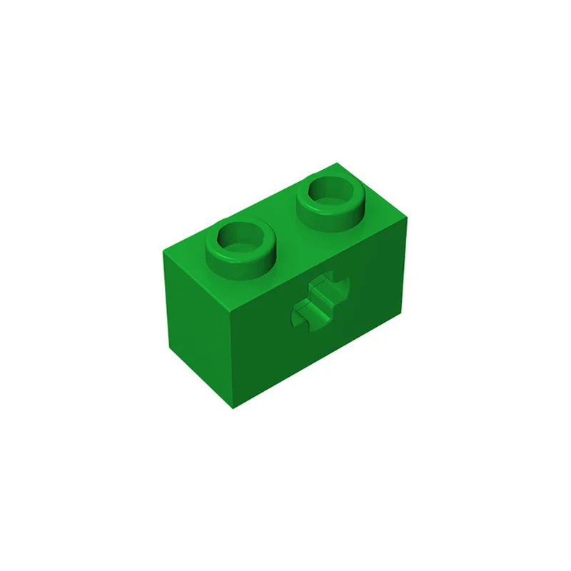 20pcs MOC Parts 32064 31493 High-tech Brick 1 x 2 with Axle Hole Compatible Bricks DIY Assmble Building Blocks Particle Kid Toy