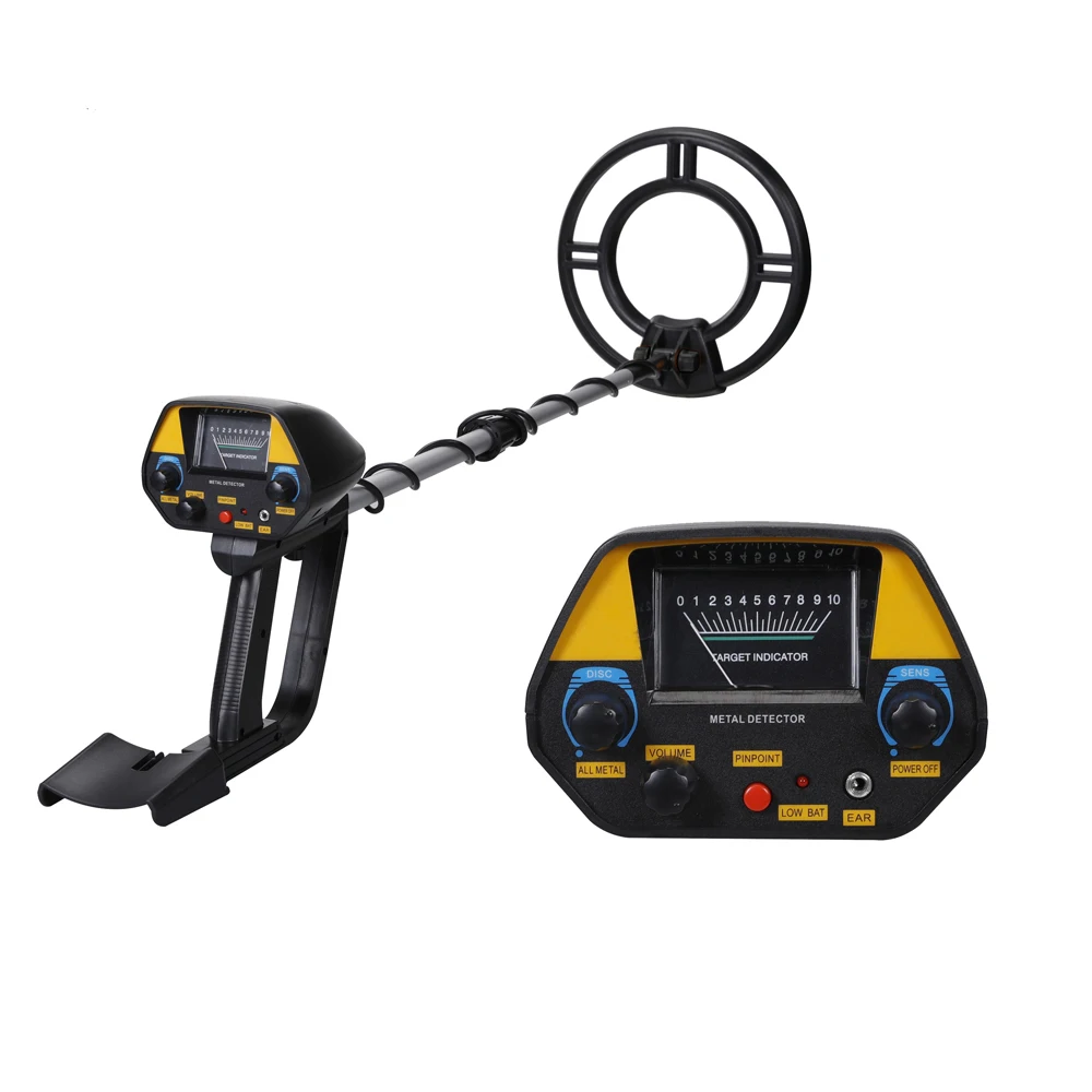 

High Sensitivity Metal Detector MD940, 9.7" Waterproof Search Coil, All Metal and Disc Mode,Adjustable Rod Pinpoint Function