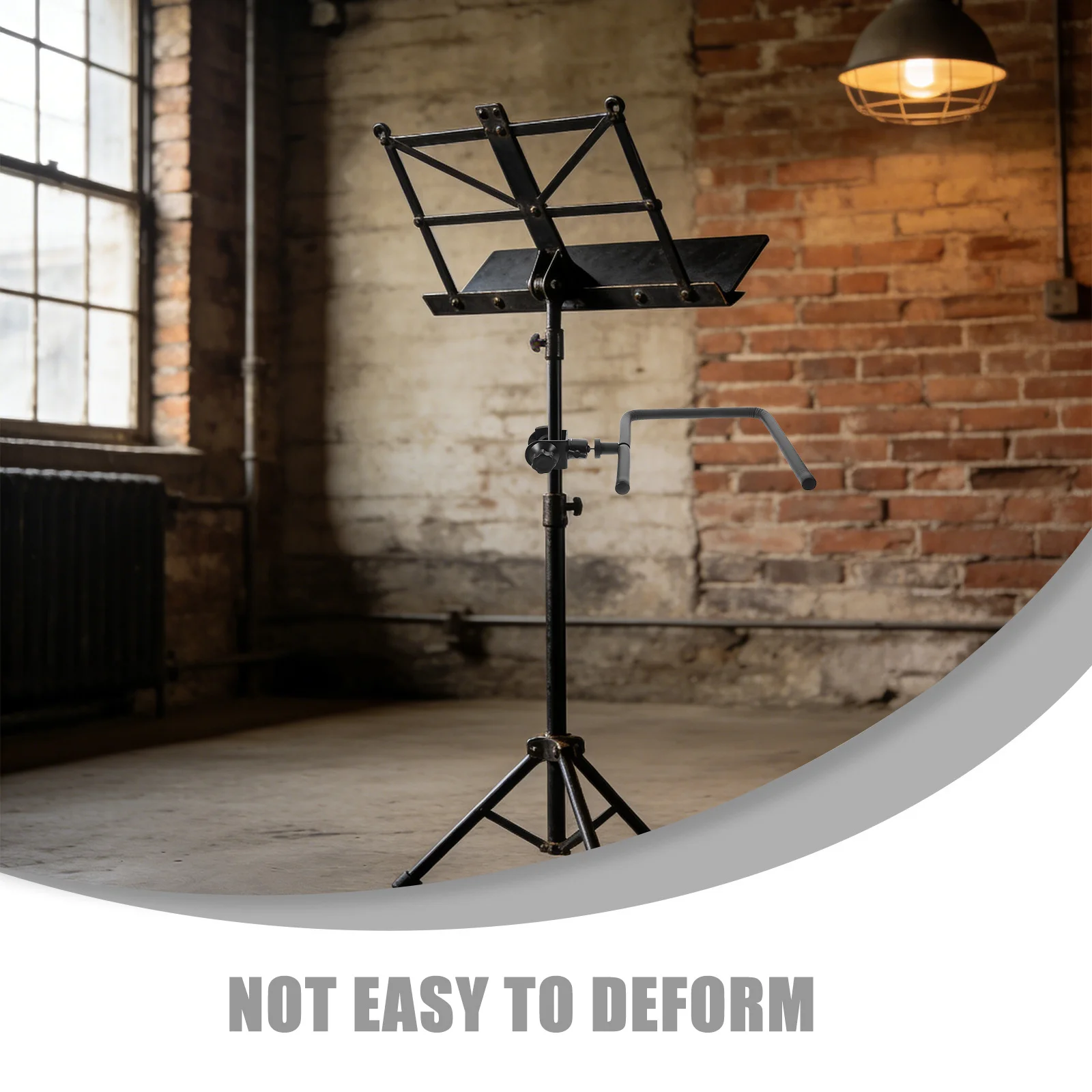 

Music Stand Violin Hook Metal Case Hanger with Adjustable Clamp for Stable Sheet Music Support Portable Foldable Studio