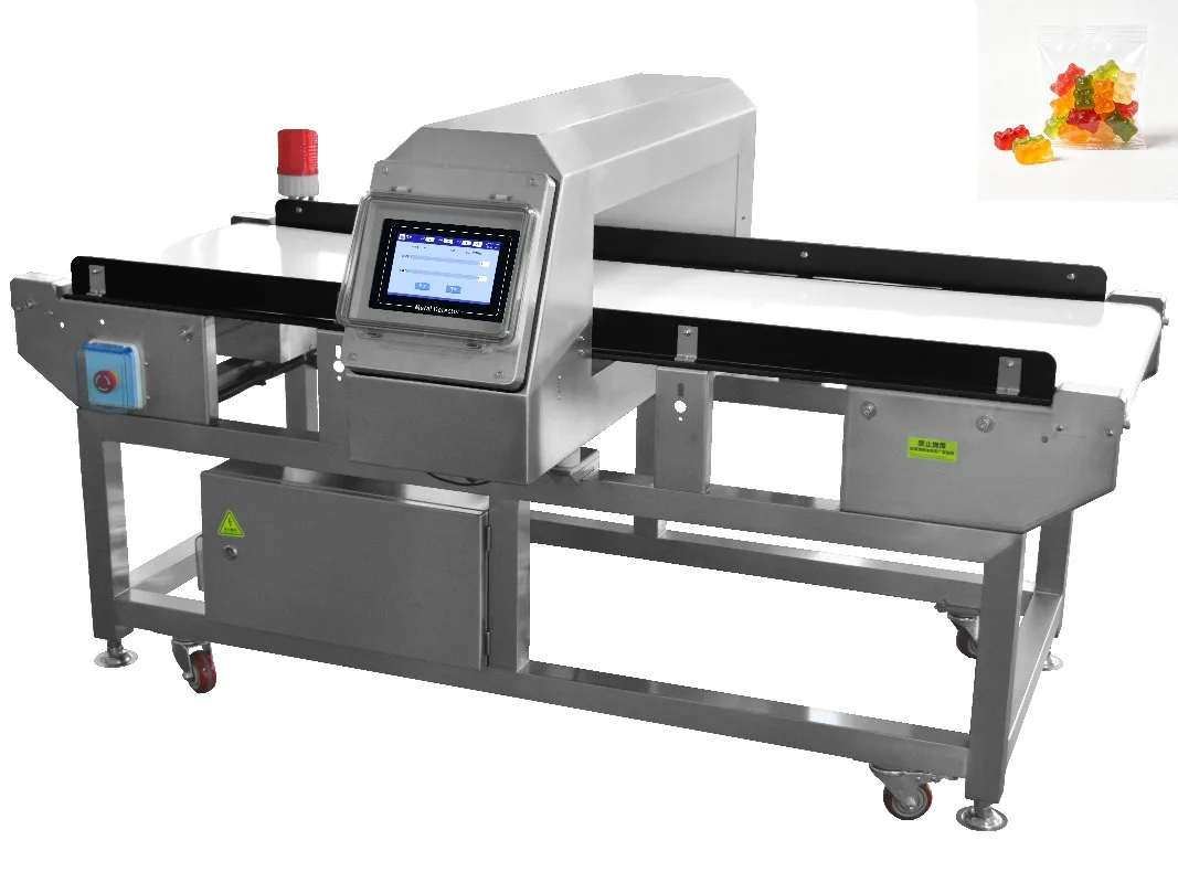 High Speed Metal Detector for Confectionery Hard Candy Gummies Chocolate Production Commercial Custom