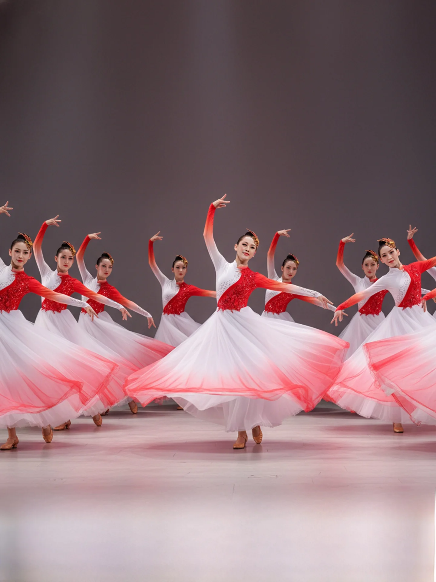 Modern Dance Performance Costume Big Skirt Opening Dance  Year Spring Festival Evening Show Traditional National Women's... - view 2