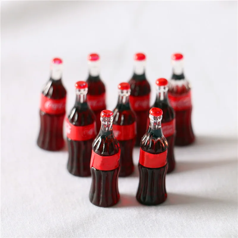 5pcs Dollhouse Mini Beverage Bottle Mini Cola Soda Simulated Model Playhouse Miniature Ornament Food Play Accessory Decoration