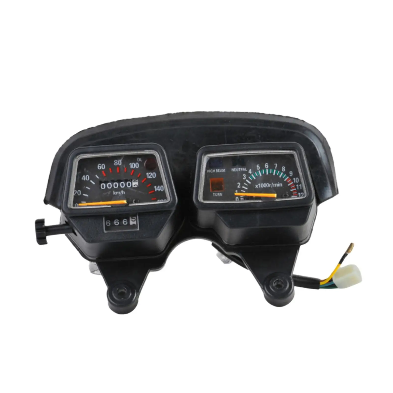 Speedometer Tachometer Black Motorcycle Gauge Cluster for Yamaha DT125