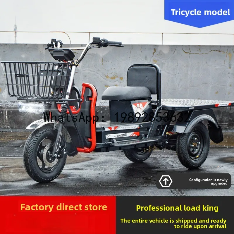 

Heavy Duty Electric Tricycle for Cargo Delivery, Climbing, and Long Distance