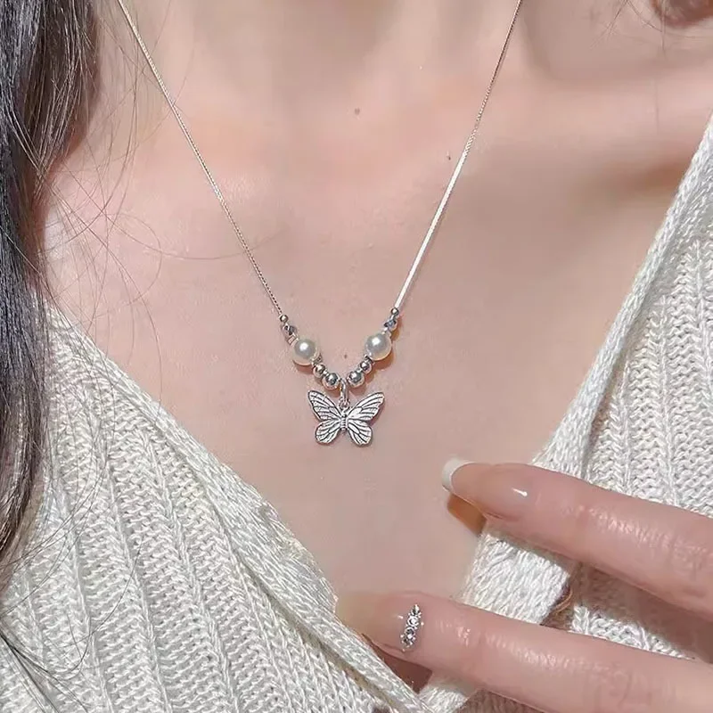 

Колье-бабочка женское, универсальное, стильное, в стиле инстаграм, легкая роскошь, нишевый дизайн, изысканная цепочка на ключицу.