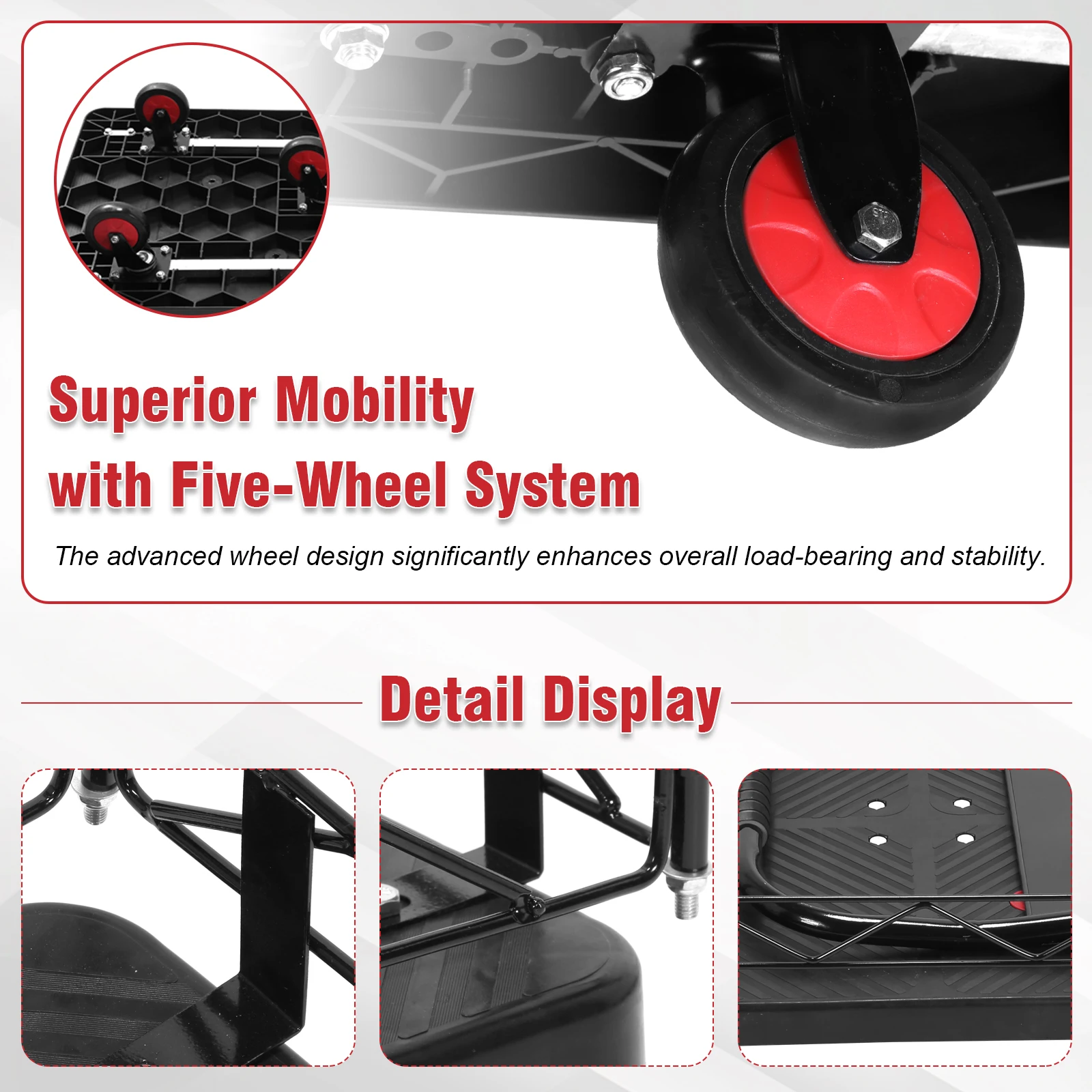 

2 IN 1 Silent TPR Wheels Hand Trucks W/Steel Wire Fence Flatbed Pallet Truck 2000 Lbs Capacity for Groceries Garage Warehouse