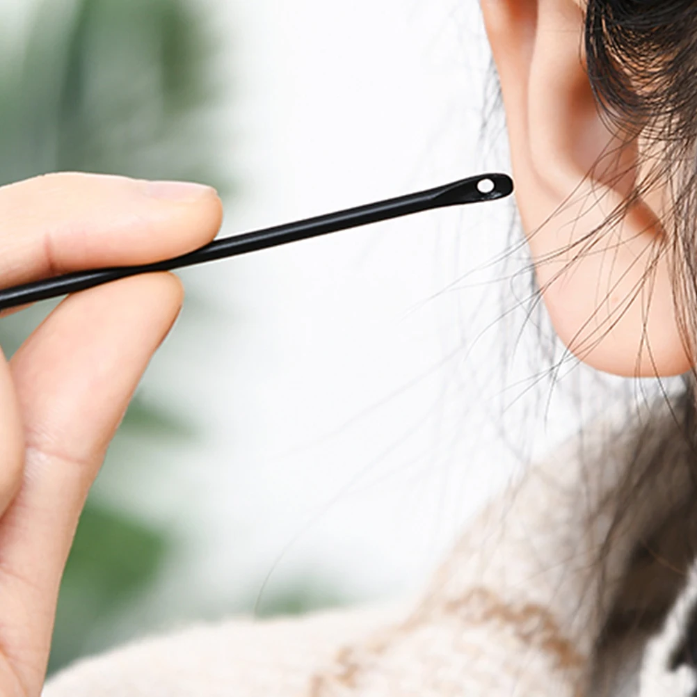 100 قطعة مسحات القطن الأذن مزدوجة نهاية القطن عصا شمع الأذن أداة تنظيف المتاح خلال أذني لينة جودة آمنة #4