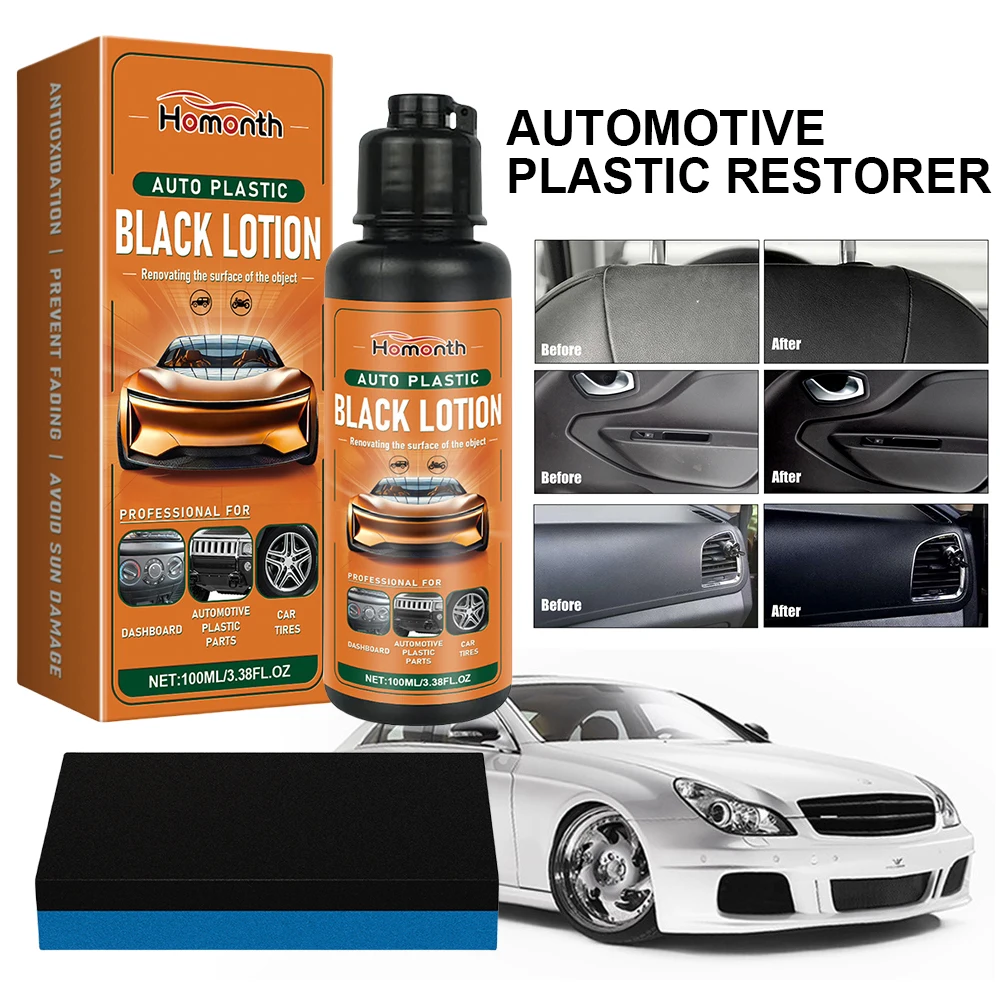 100ml Car Plastic Restorer Long-Lasting Protect Car Plastic Restore Coating Agent Car Plastic Leather Restorer for Tires Trim