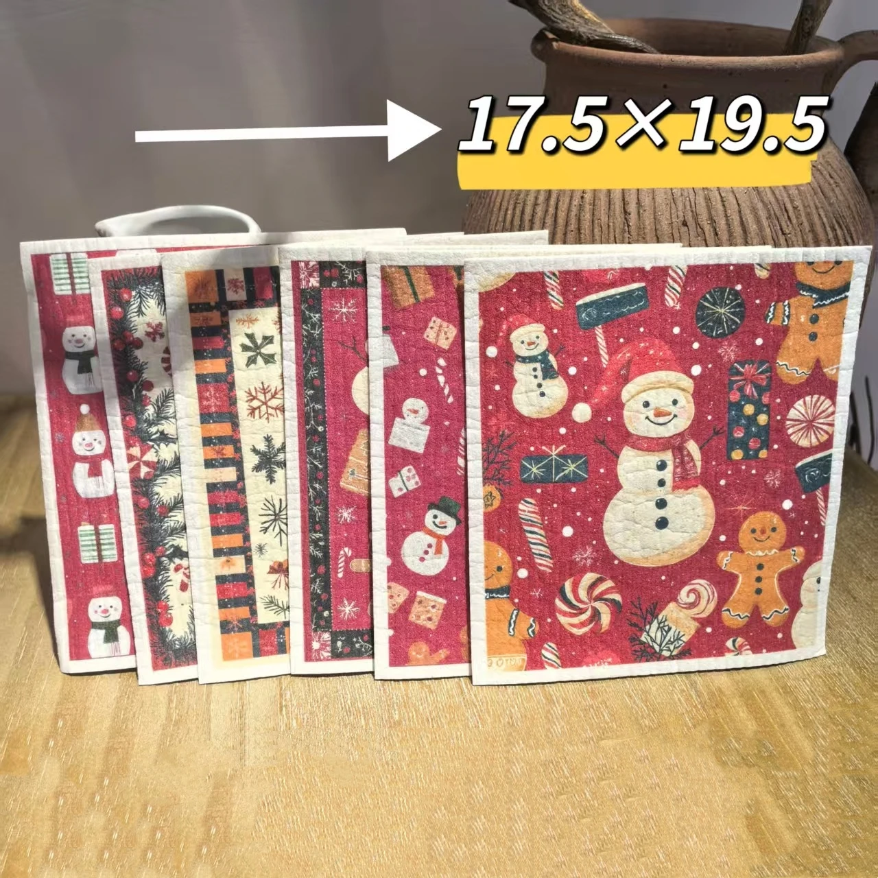 Reusable Wood Pulp Cotton Sponge Dish Cloths Oil Remove Magic Wipes Dishwashing Rag Household Kitchen Cleaning Rags Home Decor