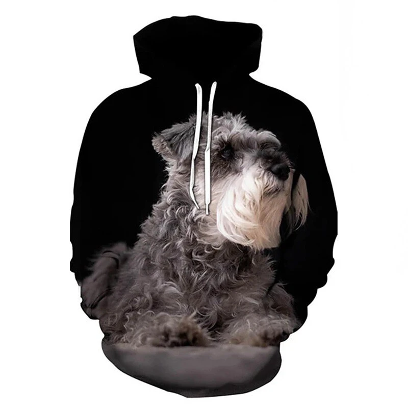 

Cute Dogs Pattern Hoodies Spring Autumn Fashion Long Sleeve Funny 3D Animals Printed Pullovers Casual Mens Kids Loose Hoodie