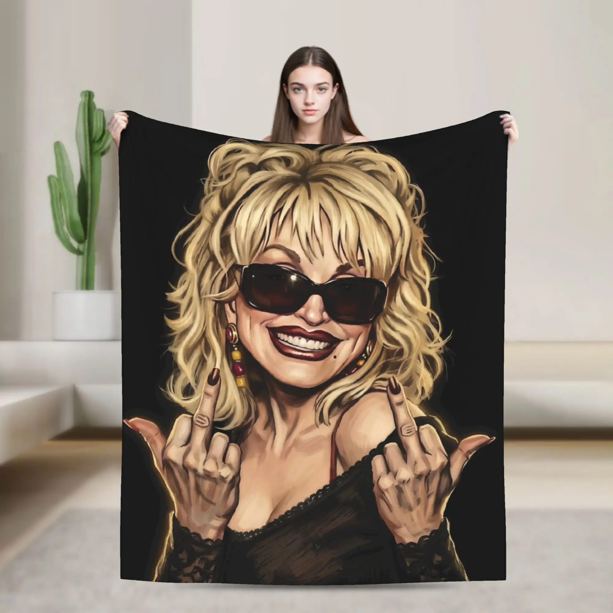 RIP Dolly Parton Blanket Super Soft Warm  Throw Blankets for Bed 50x60 Inch Multiple Sizes Bedspreads