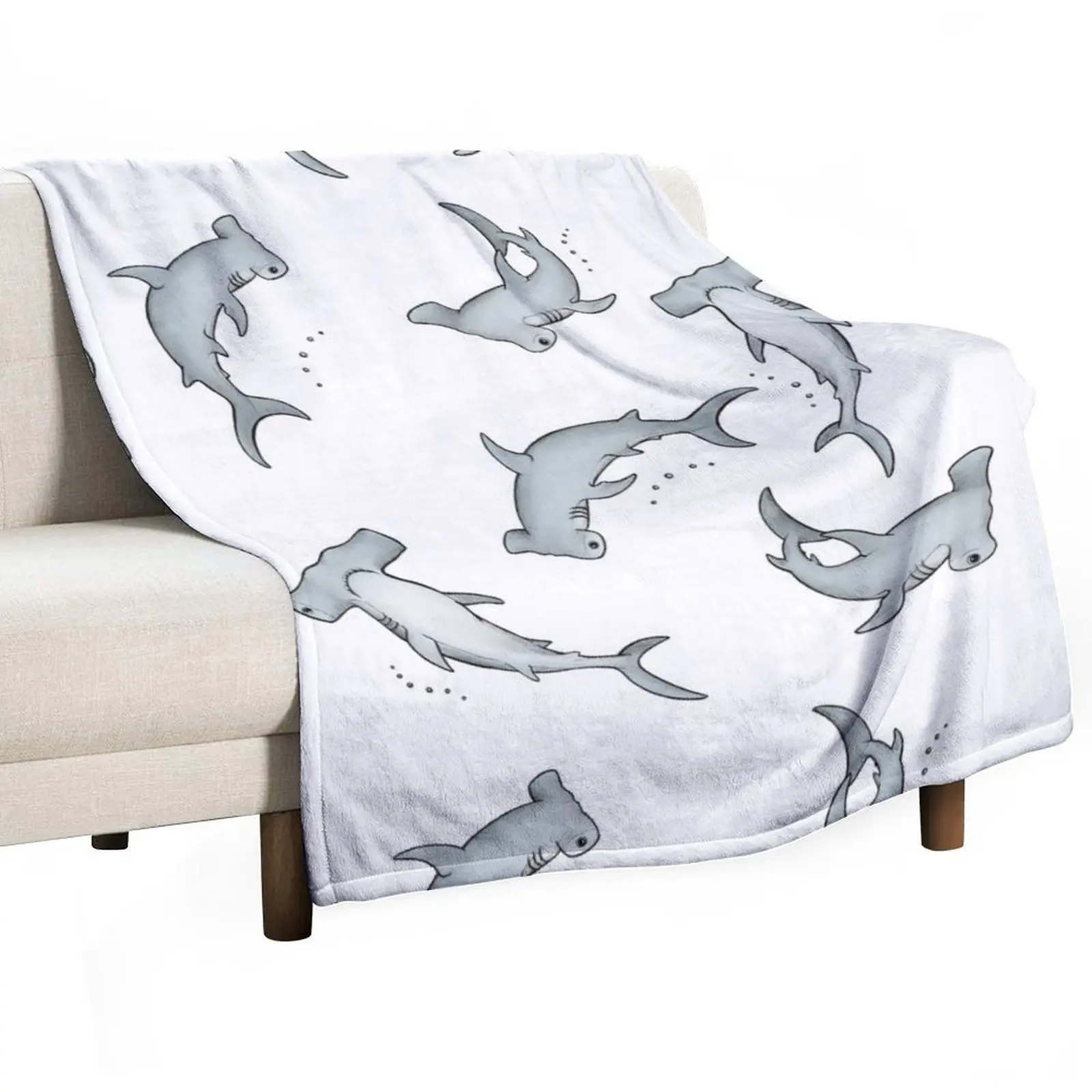 Hammerhead Sharks Throw Blanket Soft Warm Blanket Gift for Men Women Adults