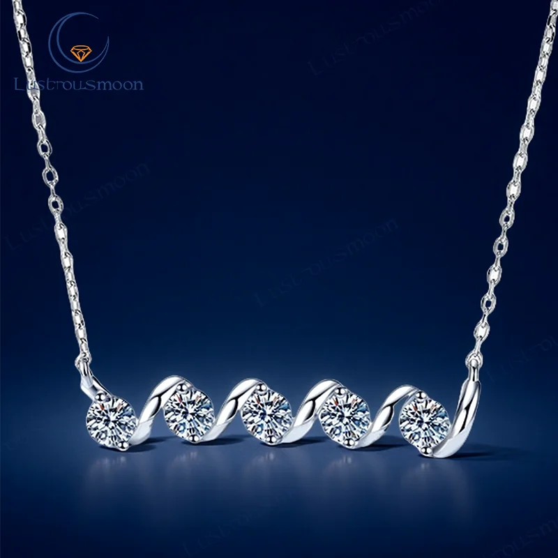 

Ювелирные изделия Iced Out муассанит ожерелья для женщин D цвет S925 серебряный кулон с бриллиантами цепочка на шею вечерние свадебное ожерелье подарок