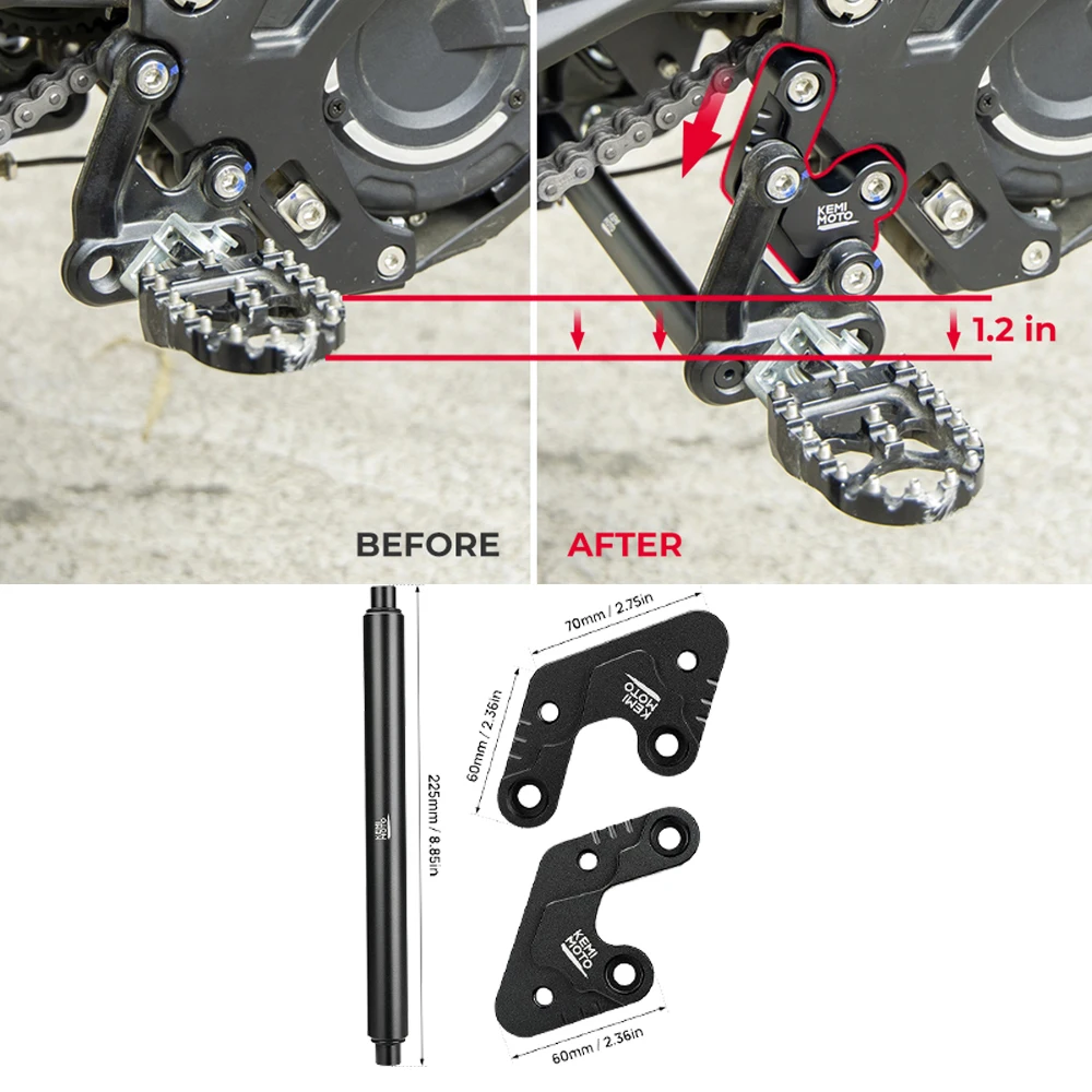 For Sur-Ron Foot Peg Extension Bracket Kits Horn Electrical Cover Plate For Surron Light Bee x and s x160 x260 Segway Parts CNC