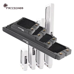 Water Cooled Radiator PC Copper Water Cooing Heatsink 14 Channels 29mm Thick 120mm 240mm 360mm 480mm Optional White Black