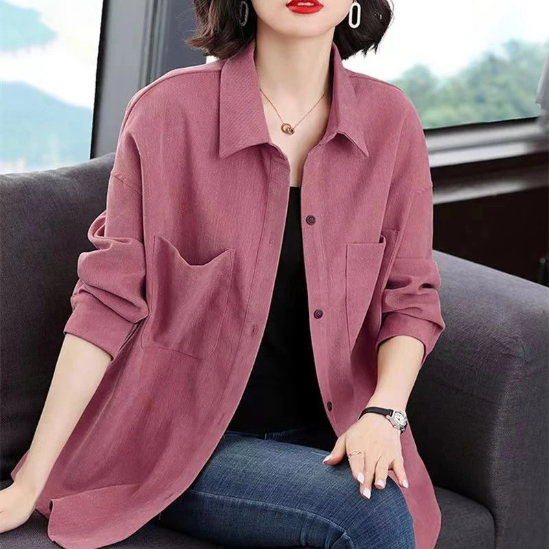 

Женский длинный све irt больших размеров в Корейском стиле, повседневный модный топ на весну и осень, Новое поступление, топ средней длины для сестры больших размеров