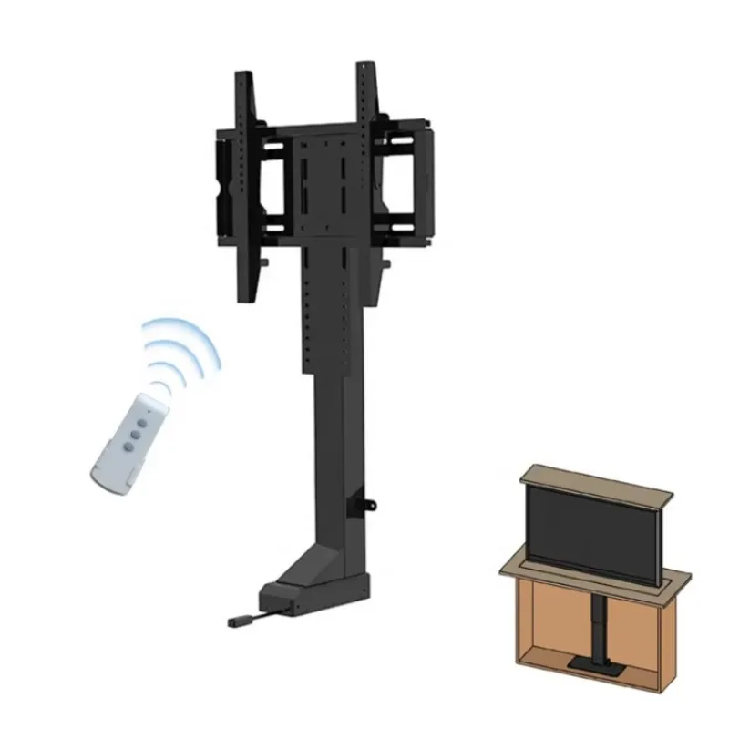 wireless remote control automatic stand electric tv lift for 32 inch to 70 inch TV screen embedded in TV cabinet