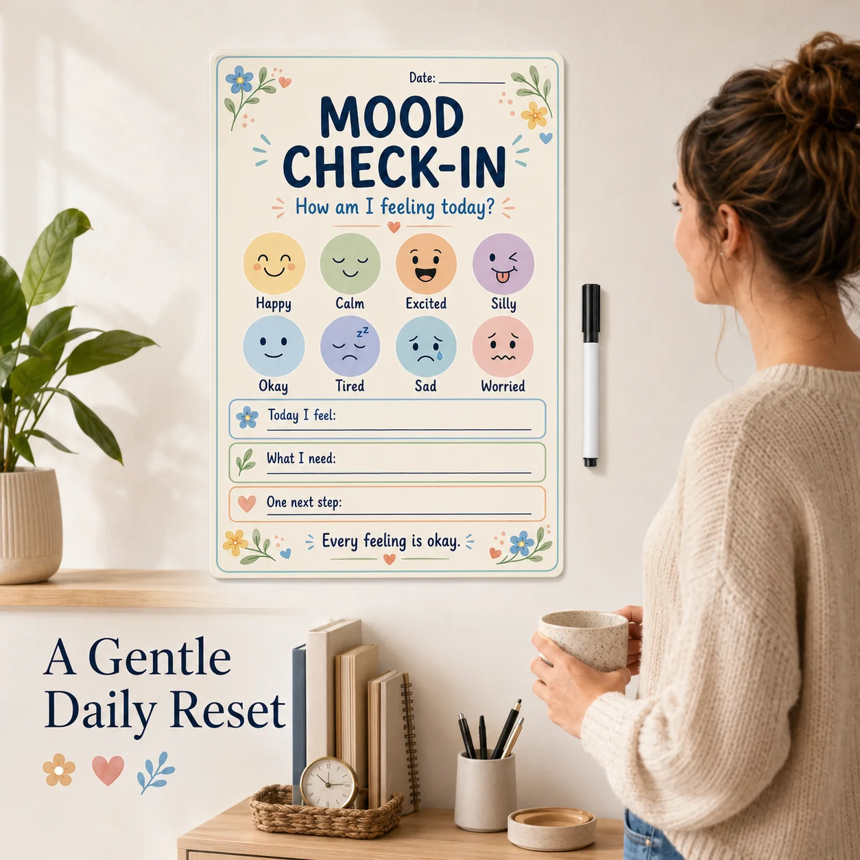 1 Buah Poster Pemeriksaan Suas - Home Office Mood Board ulasan dan harga