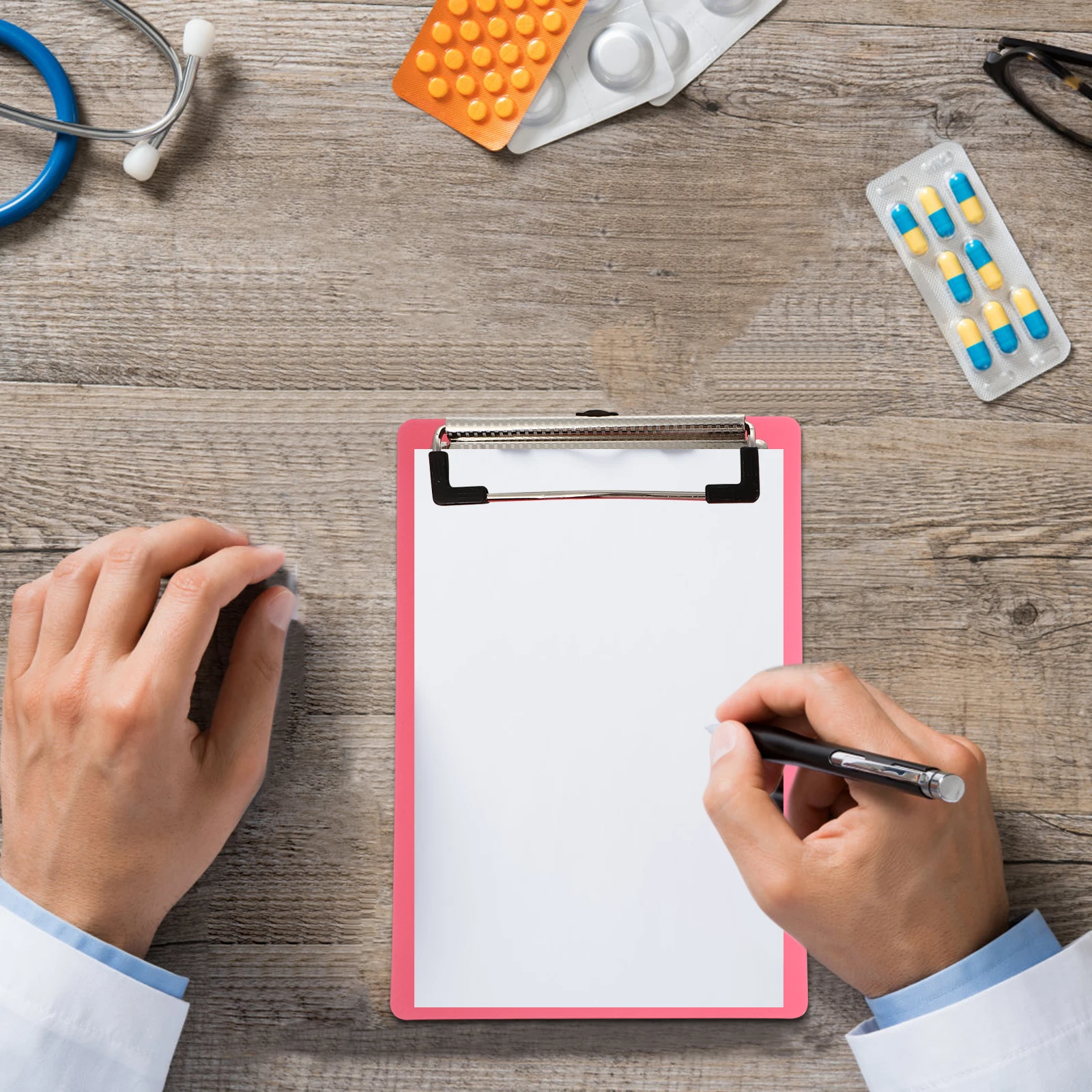 

5 Pack Mini Writing Boards Plastic Clipboards Small Memo Size Scratch Resistant Transparent Clipping Paper Perfect