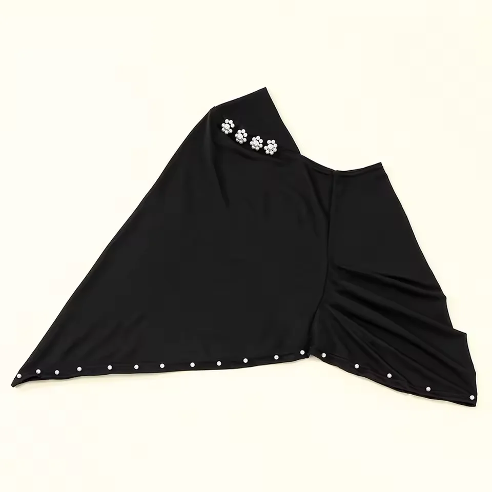 

Роскошные жемчужные бусины Амира, мусульманский хиджаб, женский мгновенный шарф, тюрбан, готовый к ношению, платок, шали, накидка, никаб, Nikab