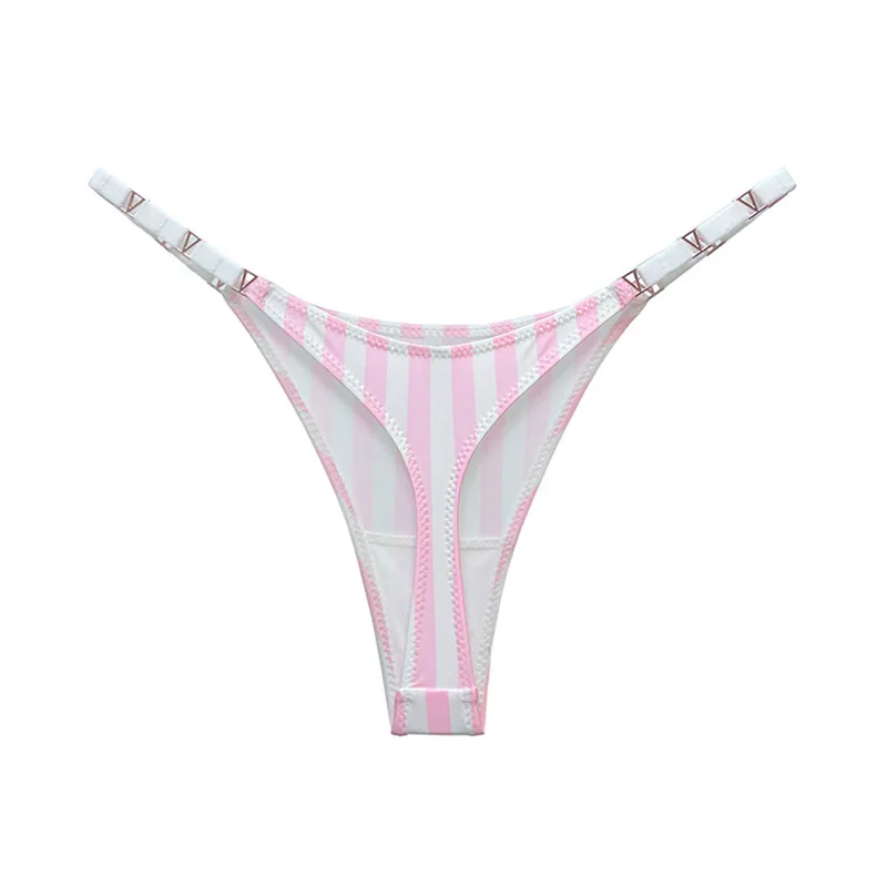 

V-Shaped Panties Metal Decoration Underwear Sports Low Waist Women Lingere Metal Buckle G String Bikini Girls Female Panty