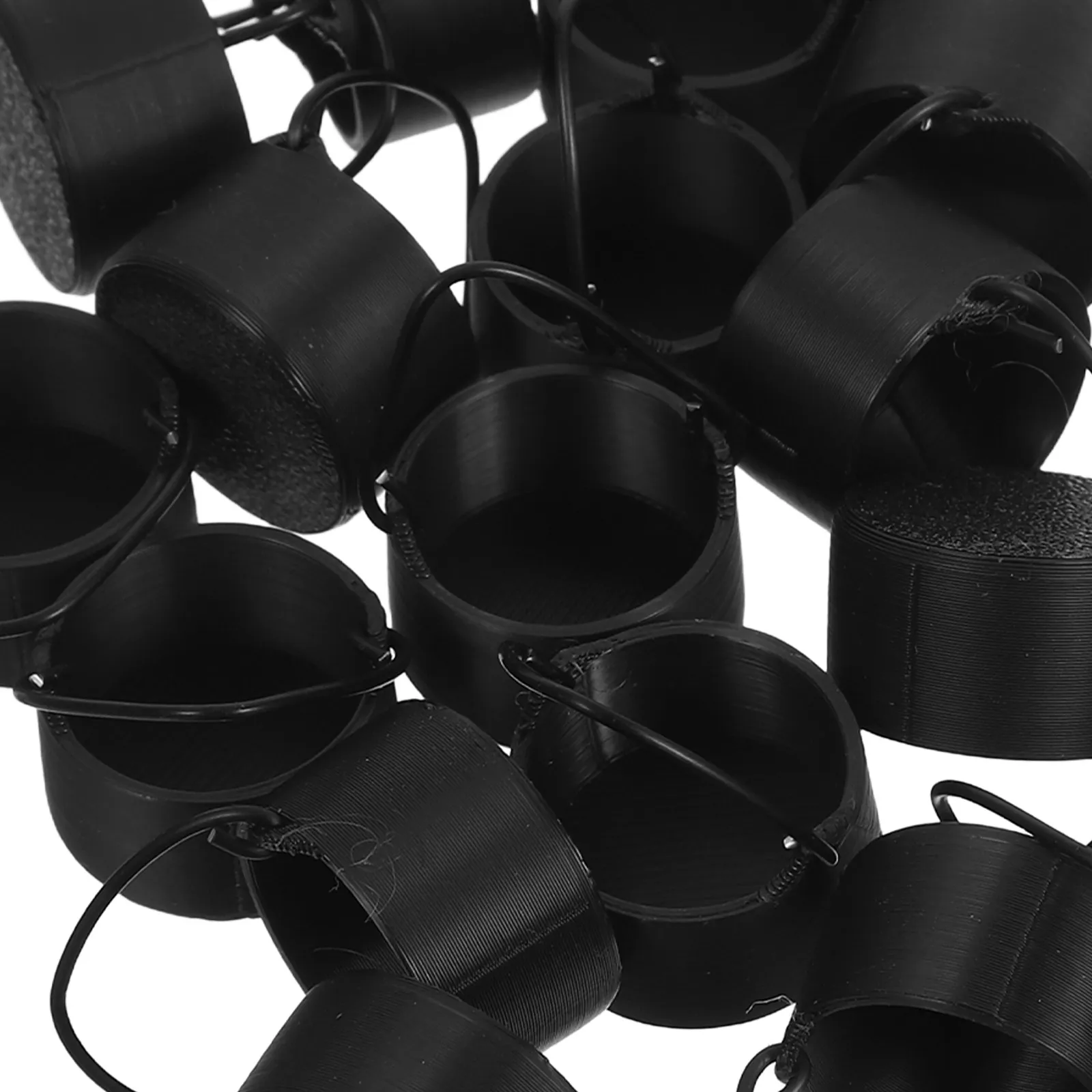 20pcs Mini Black Plastic Cauldrons for Halloween Party Favors, Witch Decor, Bonfire & Tabletop Accessories