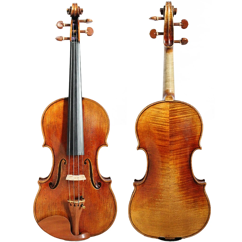 

Free Shipping Master Violin 4/4 Guarneri Del Gesu Cannon II 1743 100% Handmade Oil Varnish With Pernambuco Bow Foam Case FPVN05