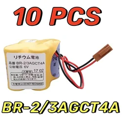 10x Original BR-2/3AGCT4A 6V 4400mAh Battery Pack PLC Lithium-ion Industrial batteries w/ Brown Plug for Panasonic Fanuc Battery