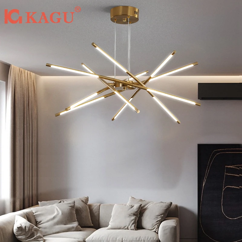 

Nordic Minimalist Chandelier - Dimmable LED Pendant Light for Dining Room, Living Room & Bedroom, Modern Luxury Lighting Fixture