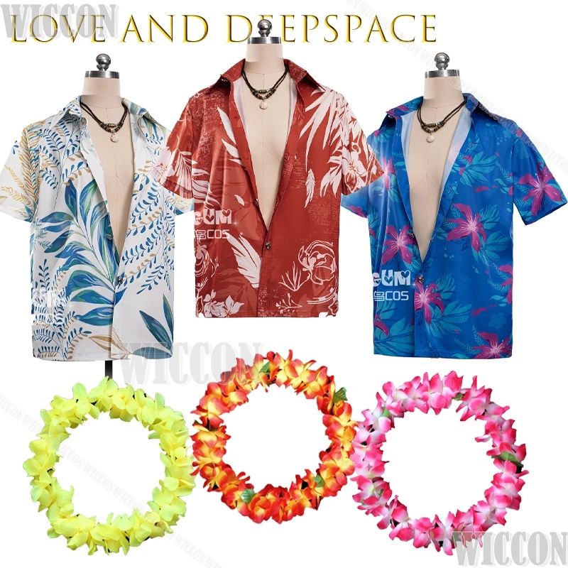 

Rafayel Aster Zayne Sylus Caleb Love And Deepspace пляжная рубашка футболка косплей костюм летний повседневный аниме Comic Con ролевая игра