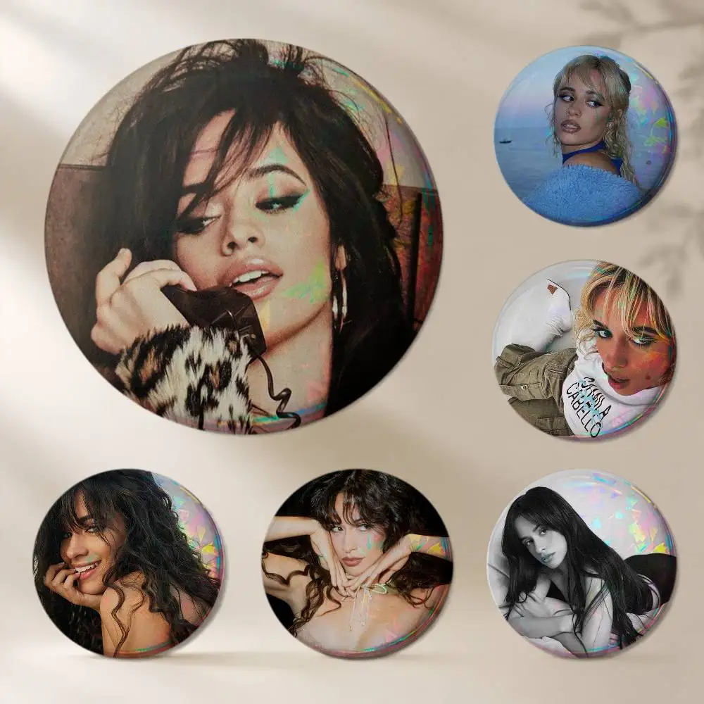 C-Camila Singer Cabello Brooches Cartoon Badge Pins Backpack Hat Accessories Friend Gift