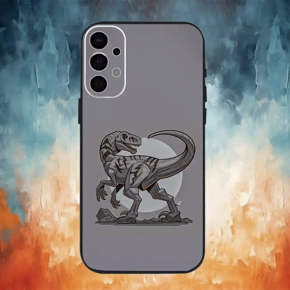 Handyhülle mit Jurassic-Dinosaurier-Muster für Samsung S25, S24, S21, S22, S23, S30, Ultra, S20, Plus, Fe, Note, 10,9,5 G, schwarze Hülle