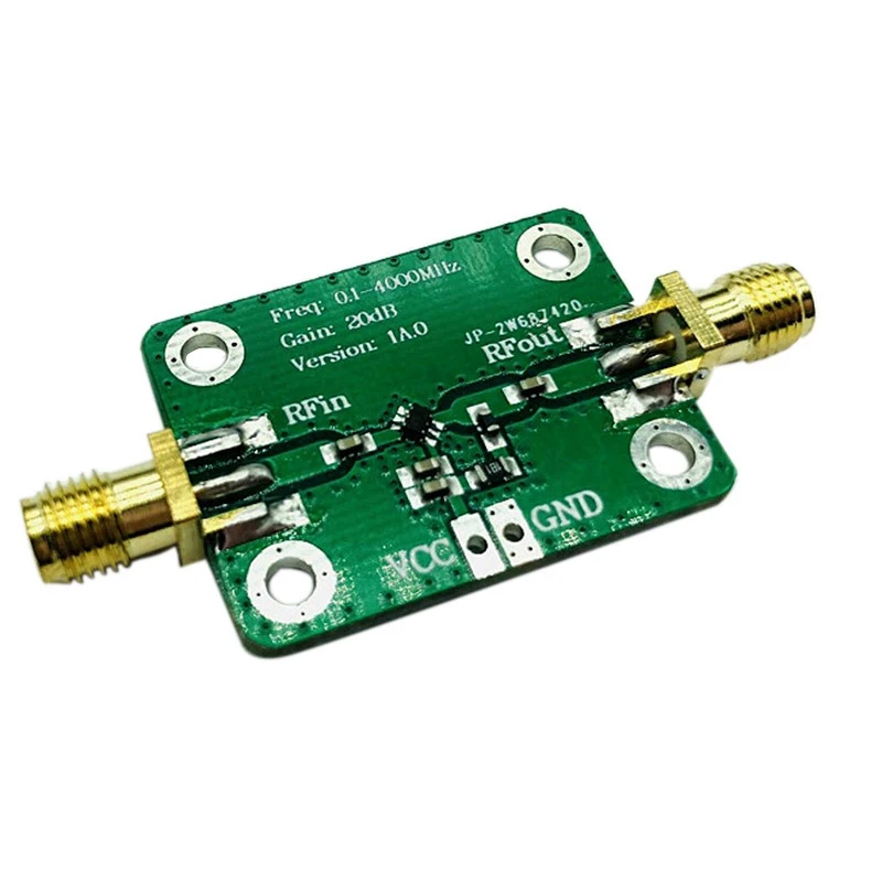 

RF Amplifier 0.1-4000Mhz Broadband Microwave RF Amplifier Module Gain 20DB Low Power Consumption