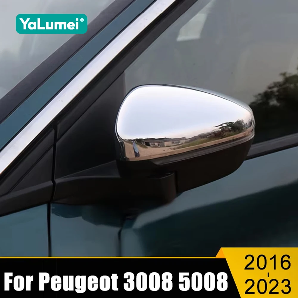 

Car Accessories For Peugeot 3008 5008 GT 2016 2017 2018 2019 2020 2021 2022 2023 Rearview Mirror Side Molding Cover Case Trims