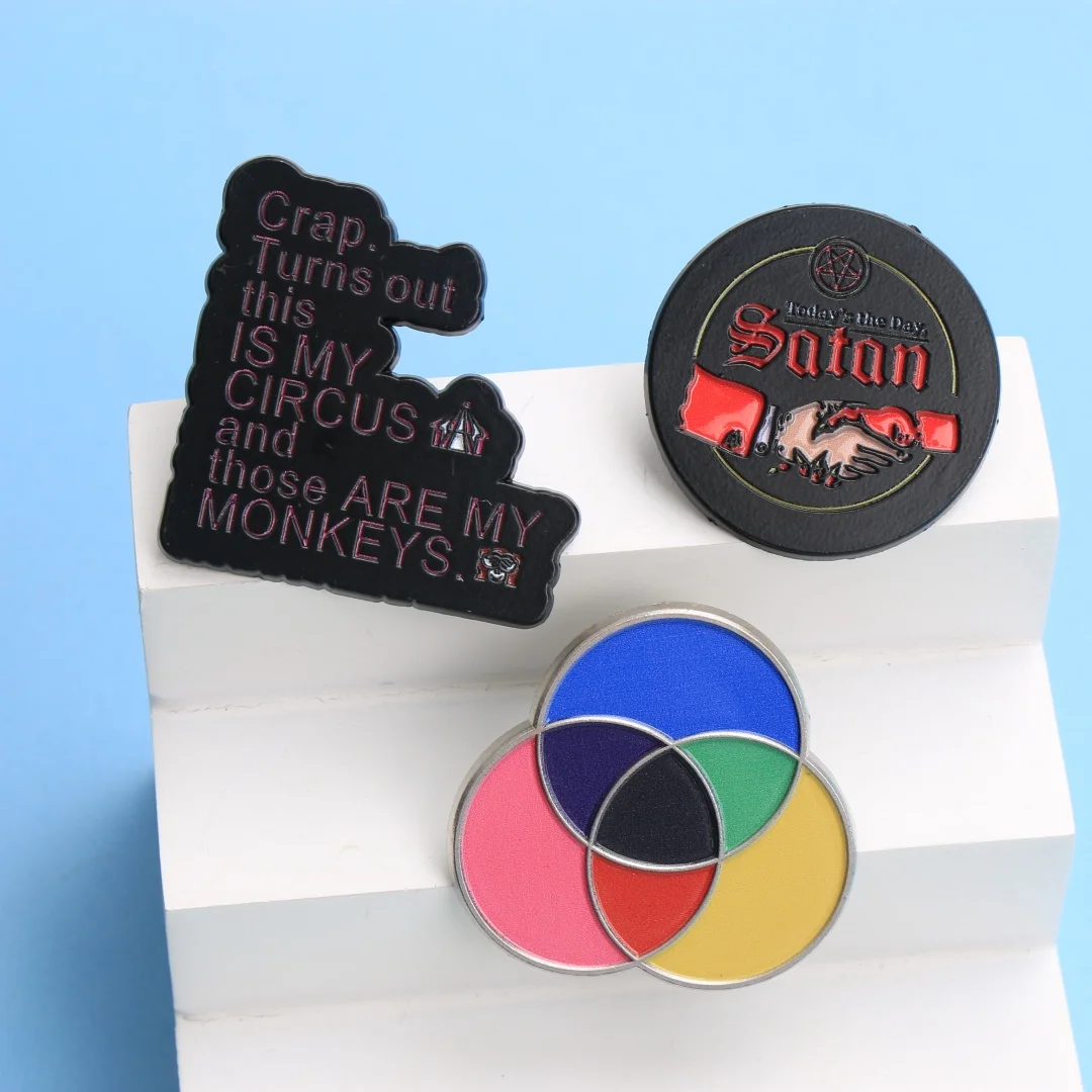 My Circus Monkeys & Satan Halloween Enamel Pins - Cartoon Punk Slogan Lapel Badges for Backpack DIY Gift