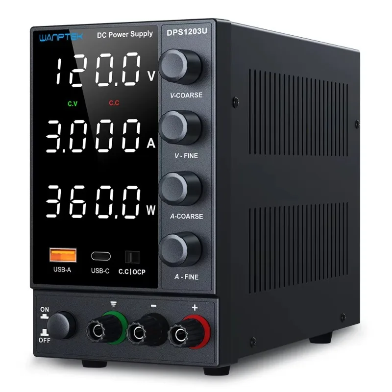 

Laboratory Power Supply DPS1203U (0-120V/0-3A), Adjustable Regulated Power Supply With USB Charging Interface
