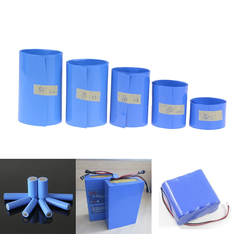 1M PVC Shrinkable Film Tape 30-85mm 18650 Lithium Battery Heat Shrink Tube Tubing Li-ion Wrap Cover Skin Sleeves Accessories