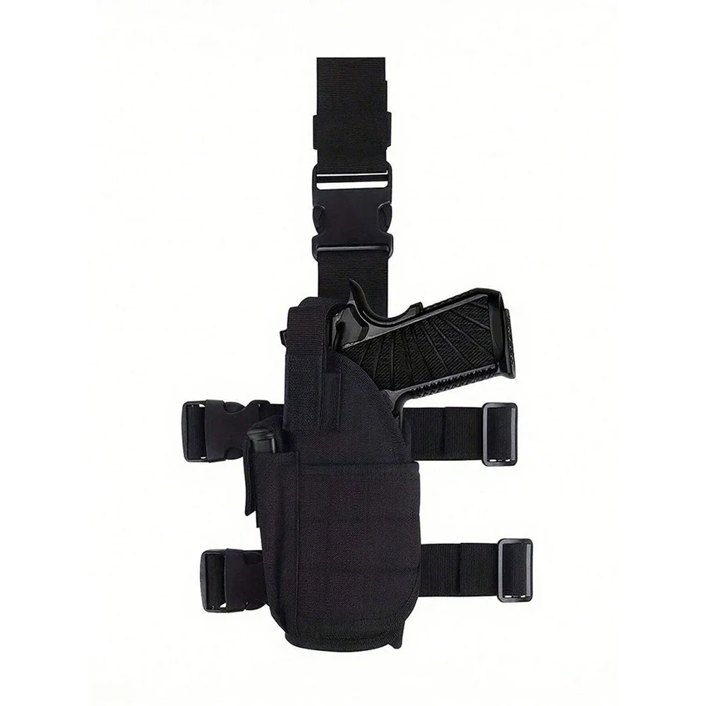 Universal Drop Leg Holster Thigh Platform Tactical MOLLE Gun Holster for Hunting Paintball Panel with Adjustable Molle Straps