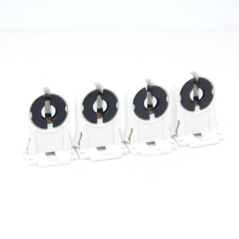 4pcs/lot T8 Lamp Holder G13 Fluorescent Light Socket AC100-250V Plastic Holder suitable for LED bracket lamp Base