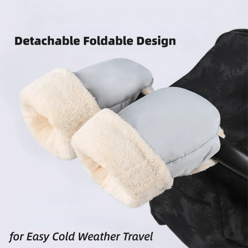 السفر مقاوم للماء عربة قفازات شتاء دافئ المقود قفازات الصوف بطانة التجمد القفازات عربة الملحقات #2