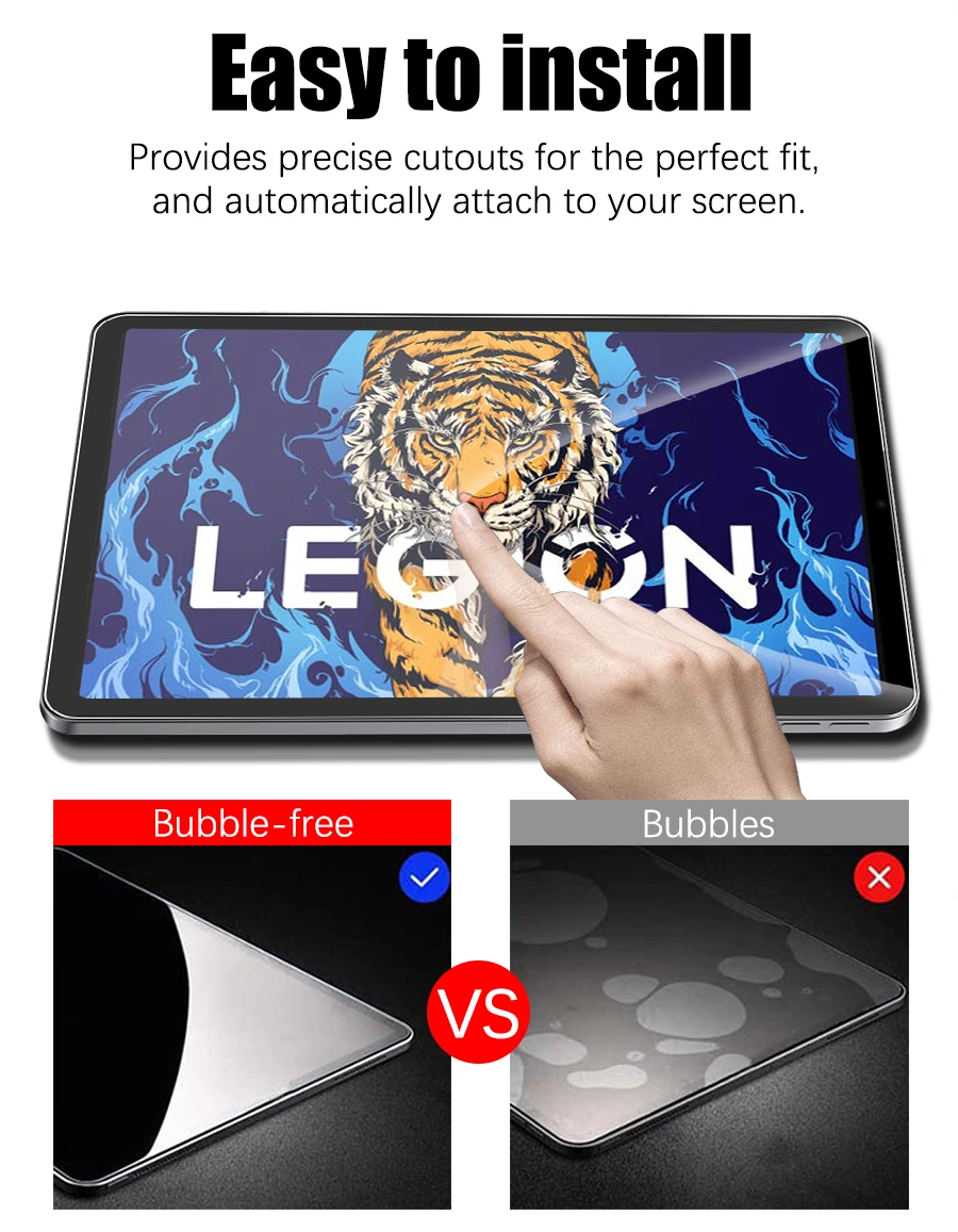 3 Stück Displayschutzfolie aus gehärtetem Glas für Legion Y700 2. Generation 8,8 Zoll 1. 2023 2022 TB-9707 TB-320 Tablet-Folie – Detail 11