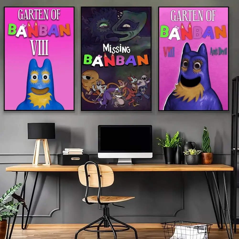 Game Garten of Banban 8 Poster Print Cook Cooked Wall Art Canvas