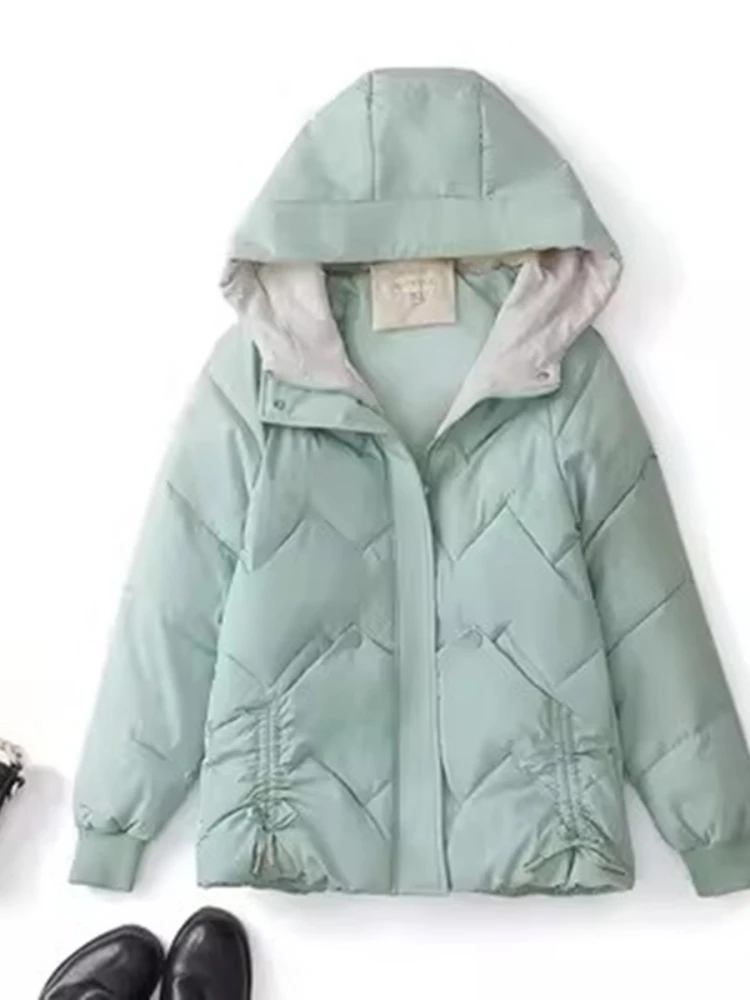 2025 Cappotti invernali da donna Cappotto da giacca basic alla moda confortevole Cappotto da donna Parka lungo casual con cappuccio invernale in piumino di cotone da donna