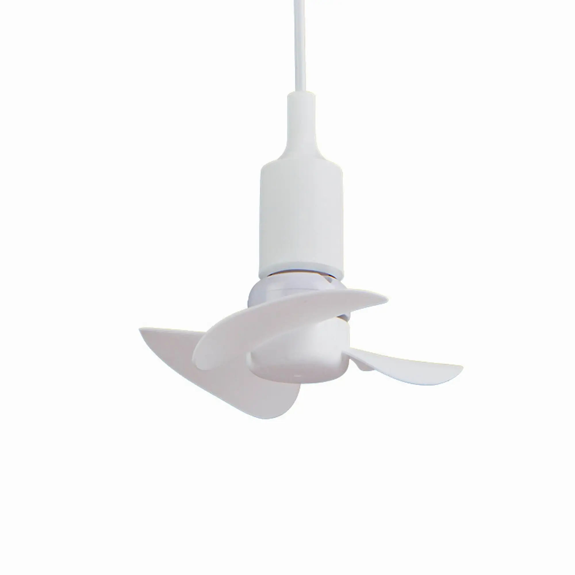 Ventilatore da soffitto a vite E26 con presa piccola con luce, Mini ventilatore da soffitto da 6.3 pollici con telecomando, Volume d'aria silenzioso e grande, per