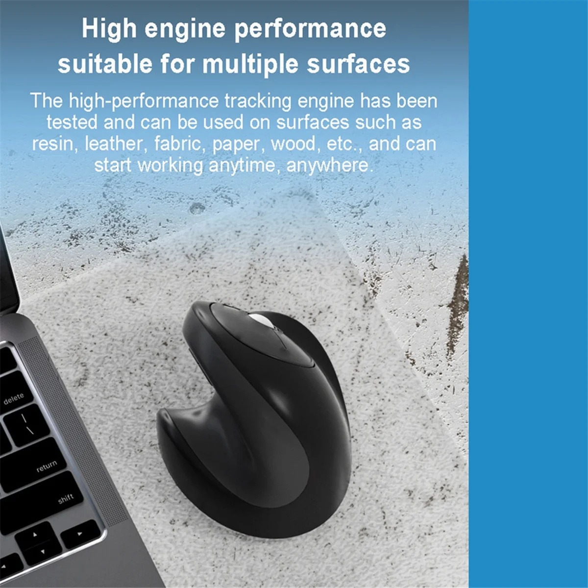 A44U Ergonomic Small Mouse Rechargeable Dual-Mode Silent Wireless Mouse DPI Adjustable Office Mice for PC Phone B